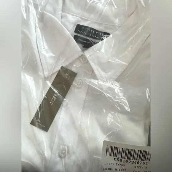 NWT J CREW Étienne oversized shirt in lightweight oxford in white - Picture 6 of 7